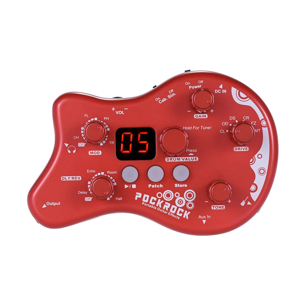 Portable Guitar Multi-effects Processor with 15 Effect Types and 40 Drum Rhythms C203279