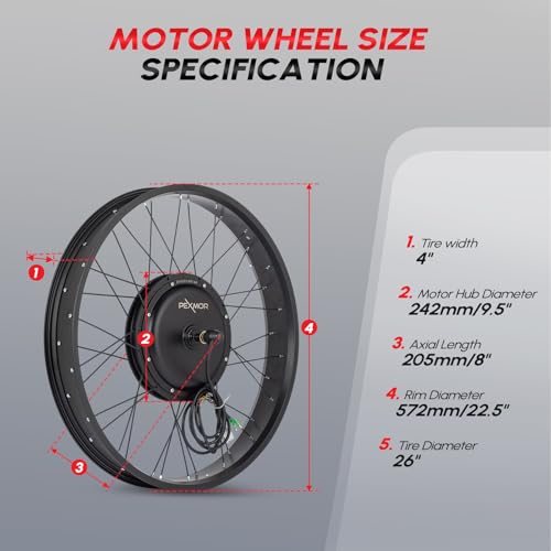 Electric Bike Conversion Kit 48V 1000W 26 Inch Fat Front Wheel C62985