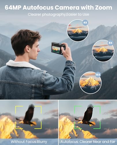 4K 64MP Dual-Lens Vlogging Camera with Autofocus and Anti-Shake Z4760