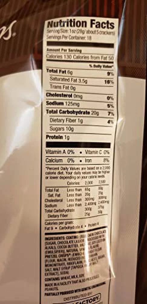 Dark Chocolate Crunch Pretzel Crisps, 36 oz H83831