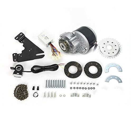 24V 250W Electric Bike Conversion Kit, Common Bike Left Chain Drive Convert Bicycles into Electric Vehicles Bicycle E-Bike DIY,Twist/Thumb Brush Motor Conversion Kit