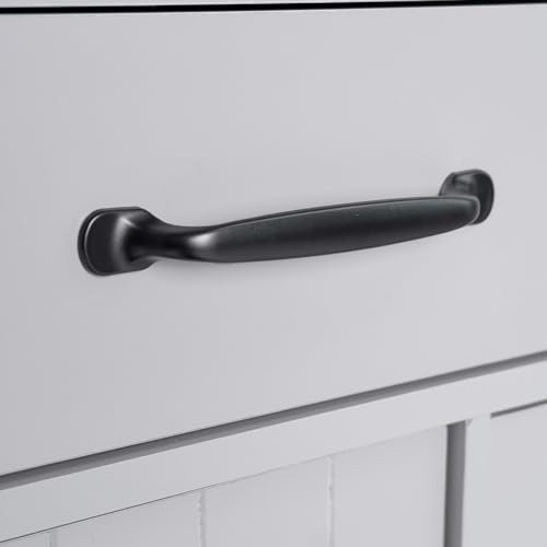 Farmhouse Kitchen Island with Drop Leaf, Barn Door and Power Outlet C3058
