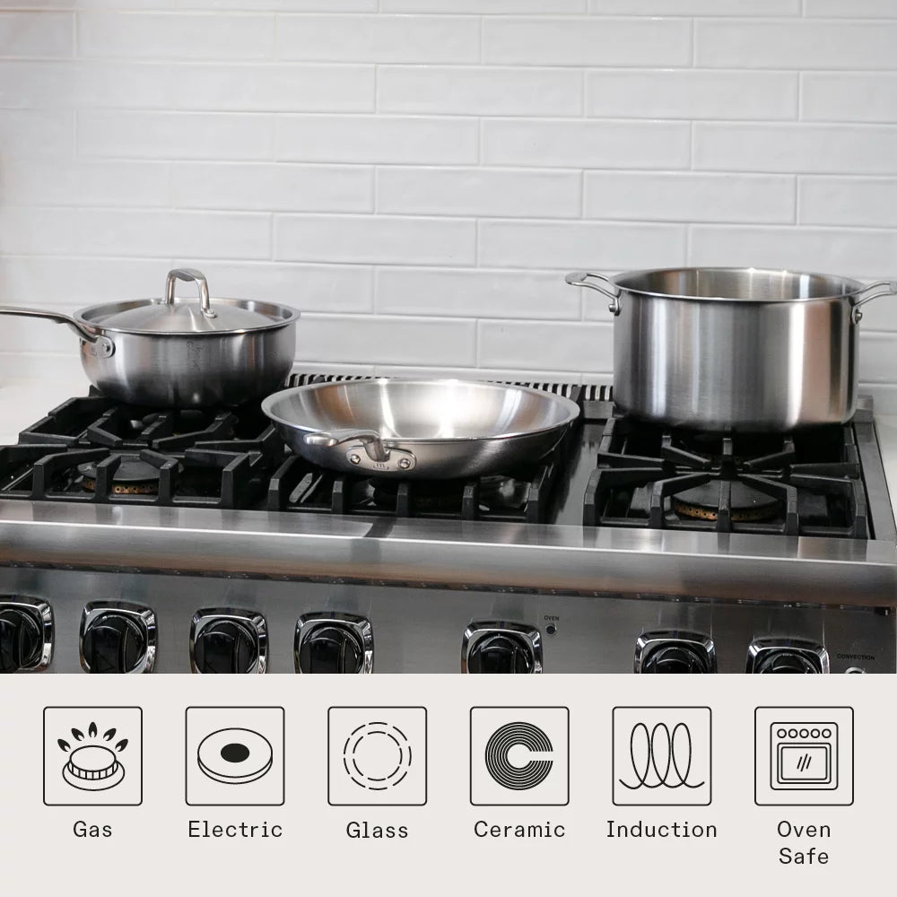 10 Pc Stainless Steel Pot Pan Set S60962
