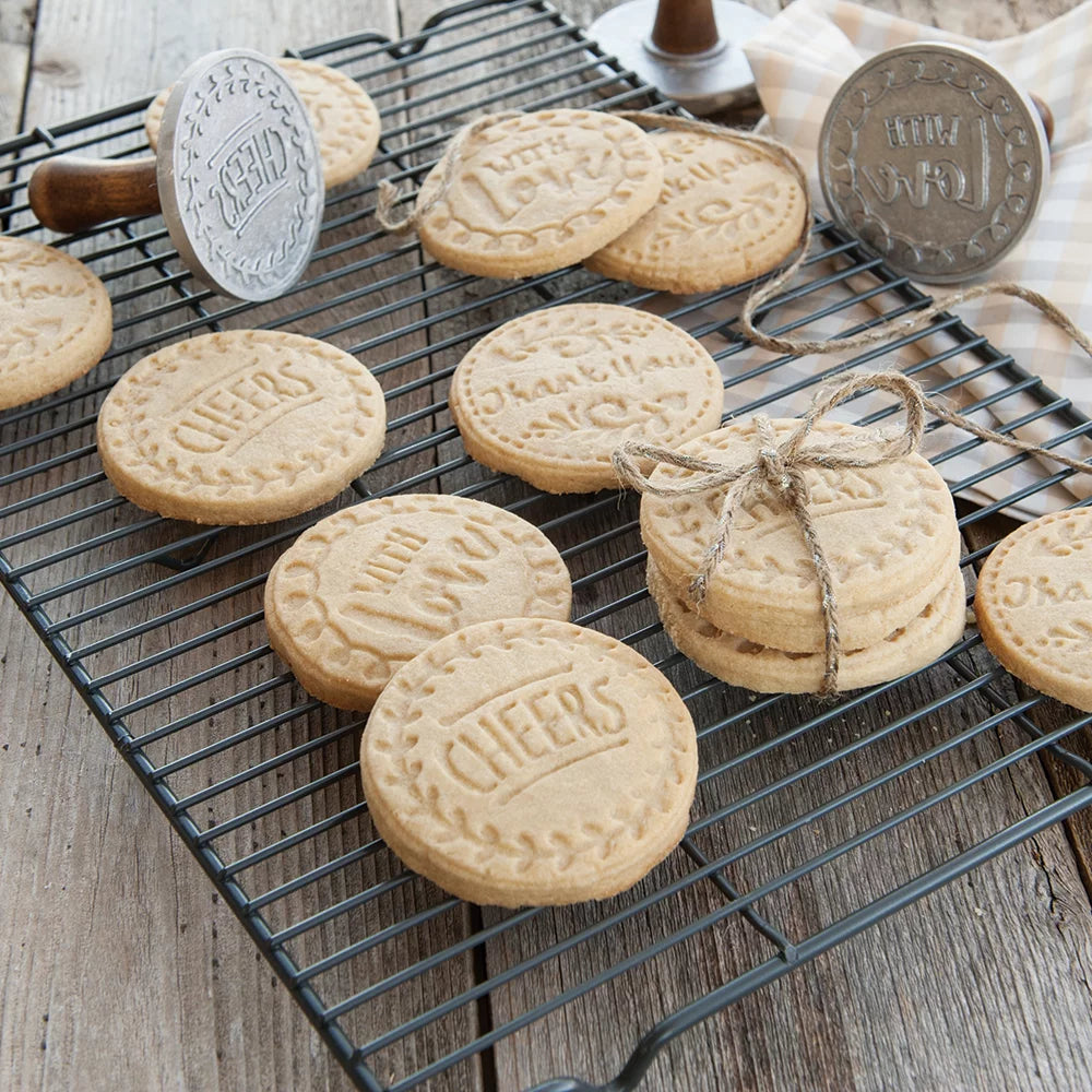 Cast Aluminum 3 Inch Cookie Stamp Set P8638
