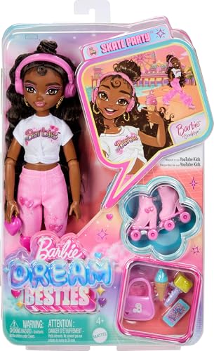 Renee Posable Roller Skating Fashion Doll with Black Hair and Accessories E10644
