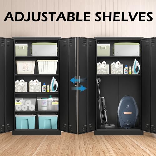 Metal Storage Cabinet with Adjustable Shelves, White M995185