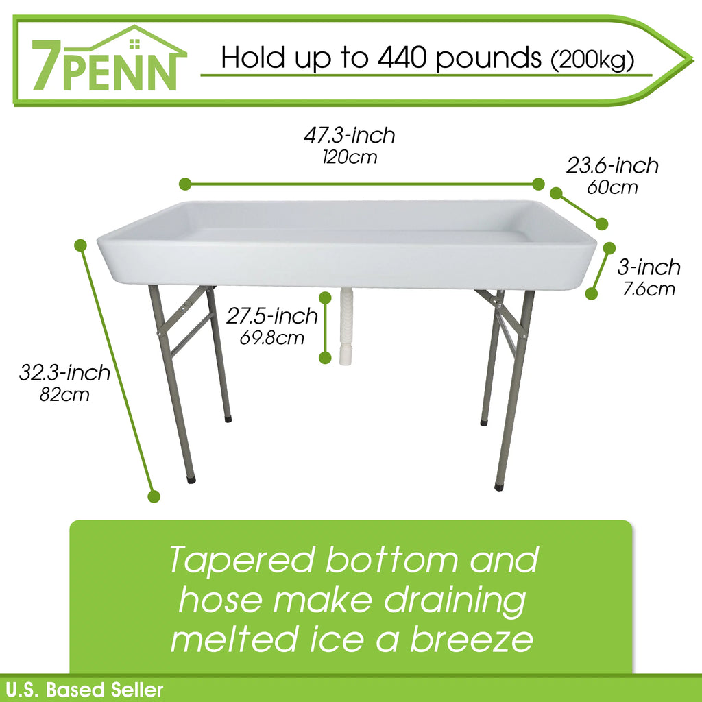 Folding Ice Cooler Table - 4ft Outdoor Bar Cooler Table S531
