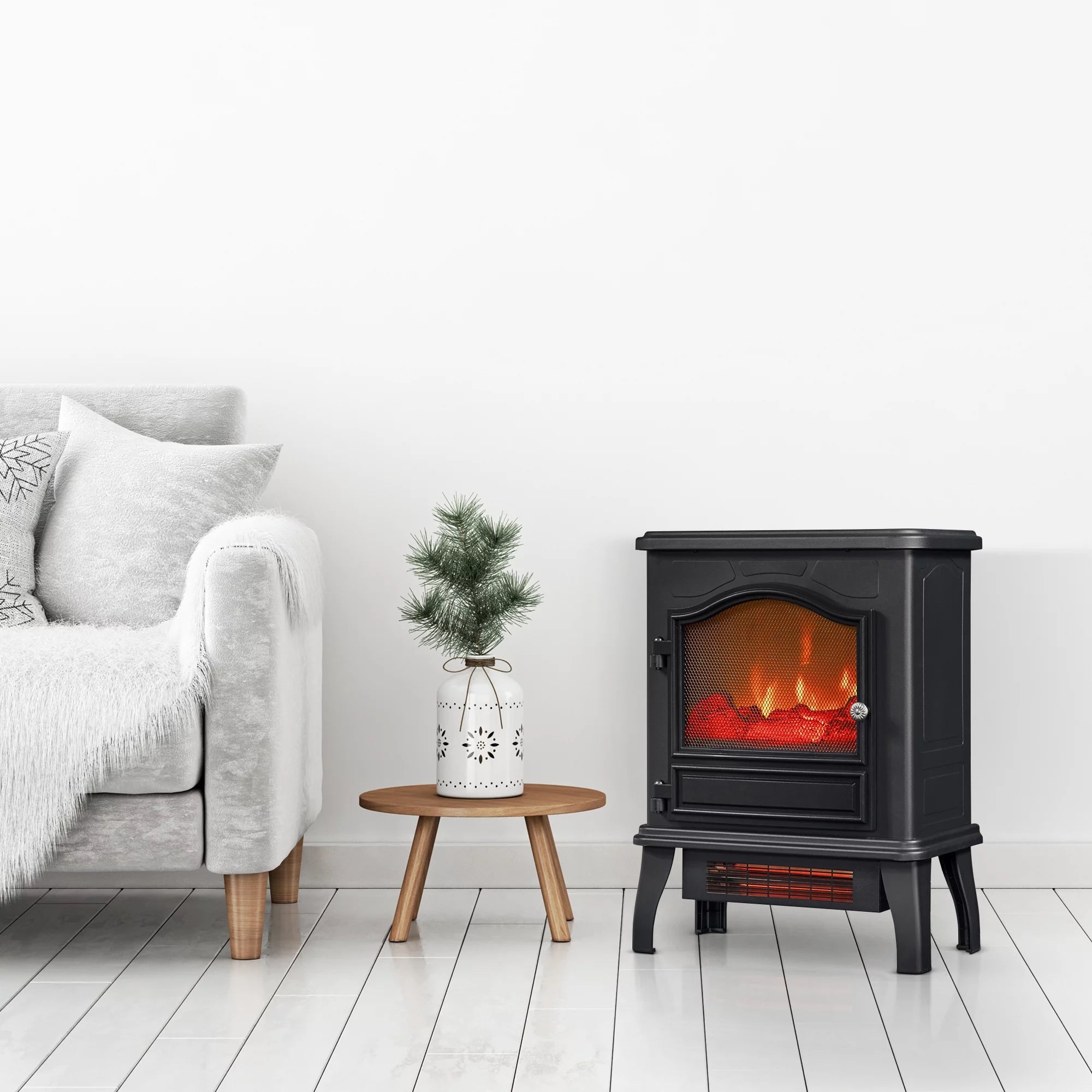 Infrared Quartz Electric Stove Heater, 1500W, Black Y898