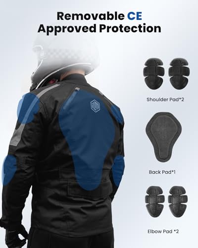 Motorcycle Jacket Adventure Riding Armored Airflow Waterproof H288
