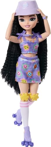 Renee Posable Roller Skating Fashion Doll with Black Hair and Accessories E10644