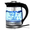 MegaChef  1.8 Litre Cordless Glass & Stainless Steel Electric Tea Kettle with Tea Infuser
