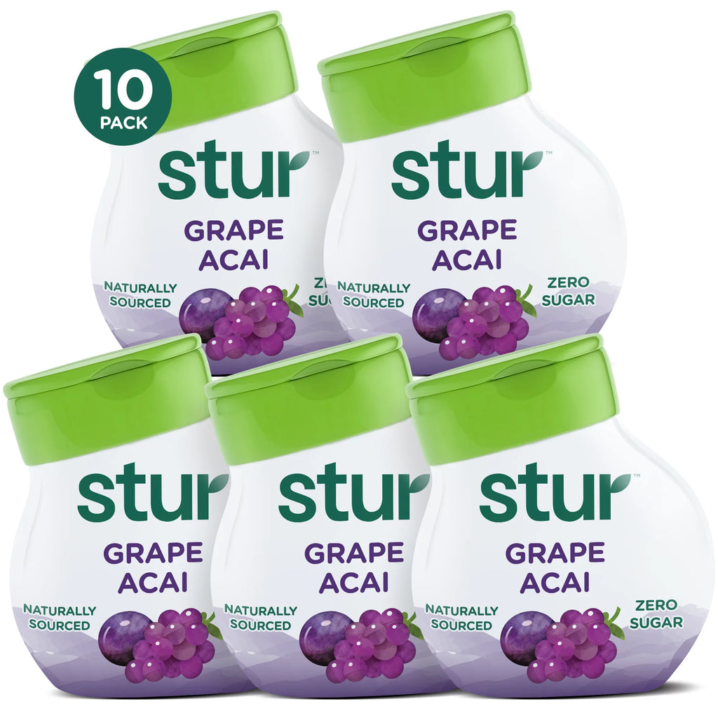 Stur - Grape, Liquid Water Enhancer Drink Mix, 1.62 fl oz Bottle (10 Pack)