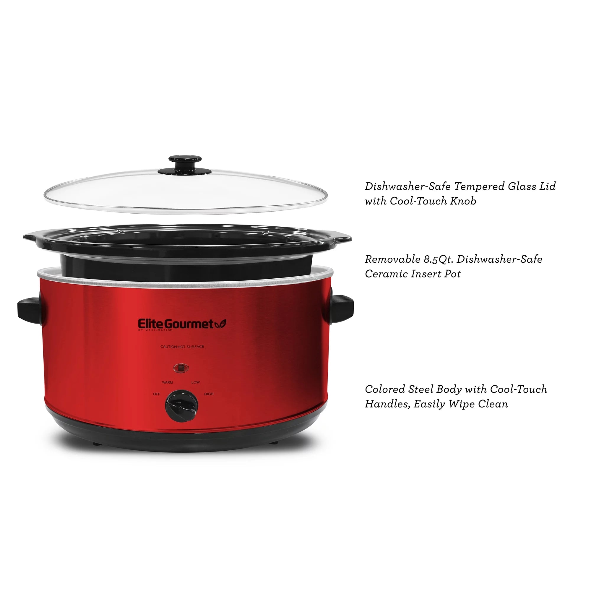 8.5Qt Stainless Steel Slow Cooker B67207