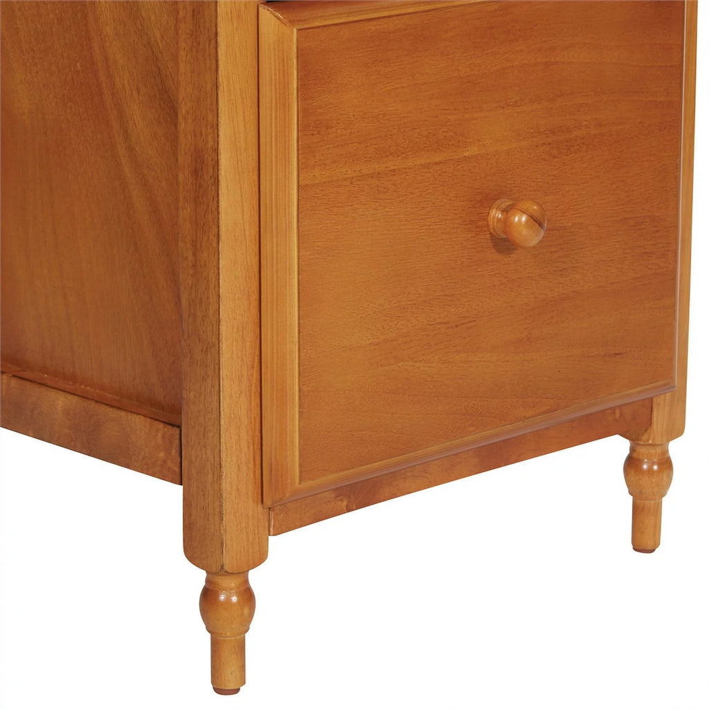 Modern 2 Drawer Wood File Cabinet in Antique Cherry B605