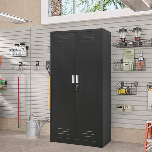 Metal Storage Cabinet with Adjustable Shelves, White M995185