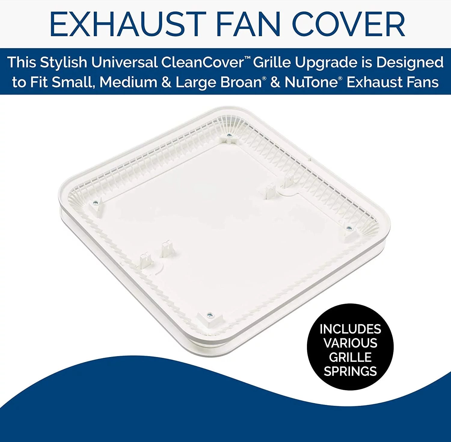Bathroom Exhaust Grille Cover, White R4705
