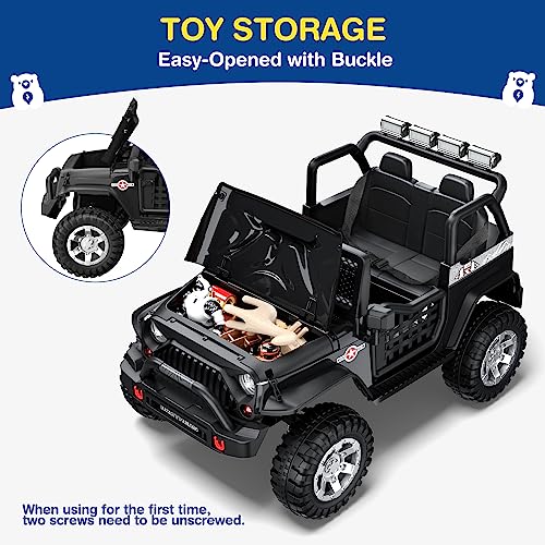 12V Kids Electric Ride On Car with Remote Control, Bluetooth Speaker, LED Lights Z308