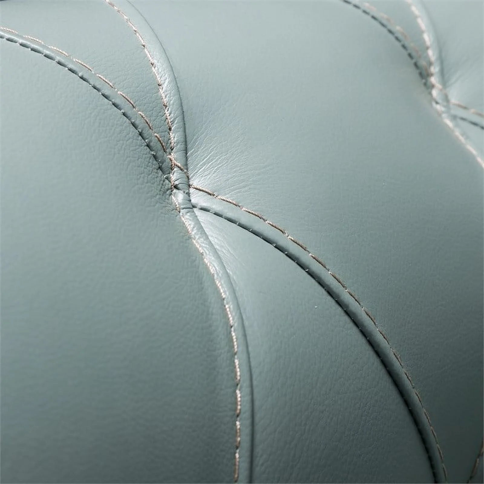 Spa Green Tufted Leather Sofa A958
