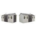 Lifetime 60079 Outdoor Storage Dual Entry Shed, 15 x 8 ft, Desert Sand