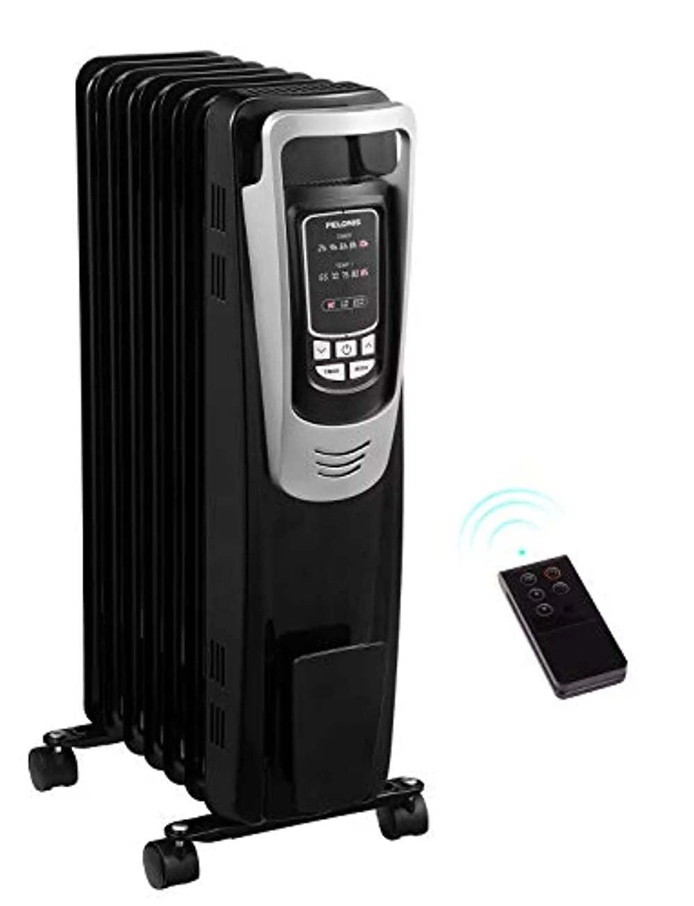 Portable Oil-Filled Radiator Space Heater with Thermostat and Remote Control M88447