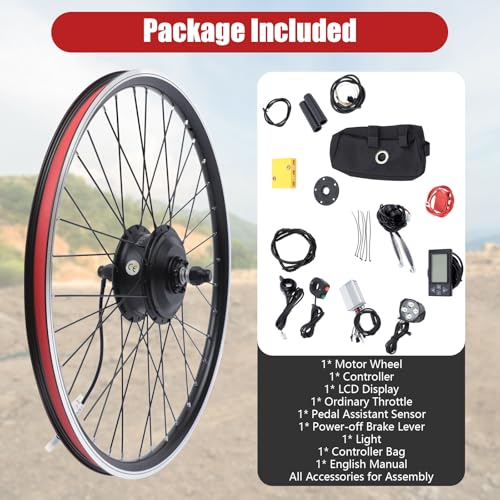 Electric Bike Conversion Kit 350W 36V Front Wheel Motor for 26 Inch Bicycles Z78456