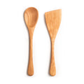 Handmade Kitchen Utensil Set - 12” Wooden Spoon and Spatula Set - Made in the USA with Pennsylvania Dark Cherry - Handmade and locally sourced