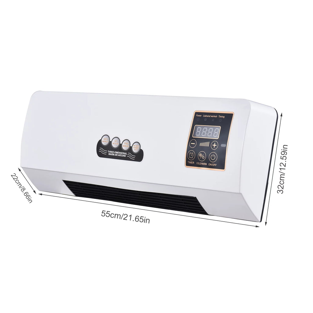 1800W Heater and Air Conditioner Combo, 2-in-1 Cooling and Heating Fan with Remote Control O769068