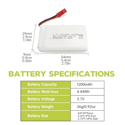 5PCS 3.7V 1200mAh 30C Lipo Battery with 5in1 Charger JST Plug for RC Quadcopters C7441