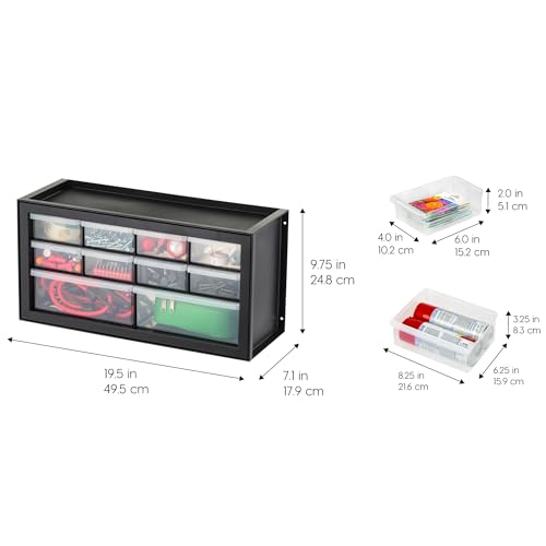 Screw Tool Organizer Small Parts Cabinet Chest, 44-Drawer Hardware Storage, Black S931