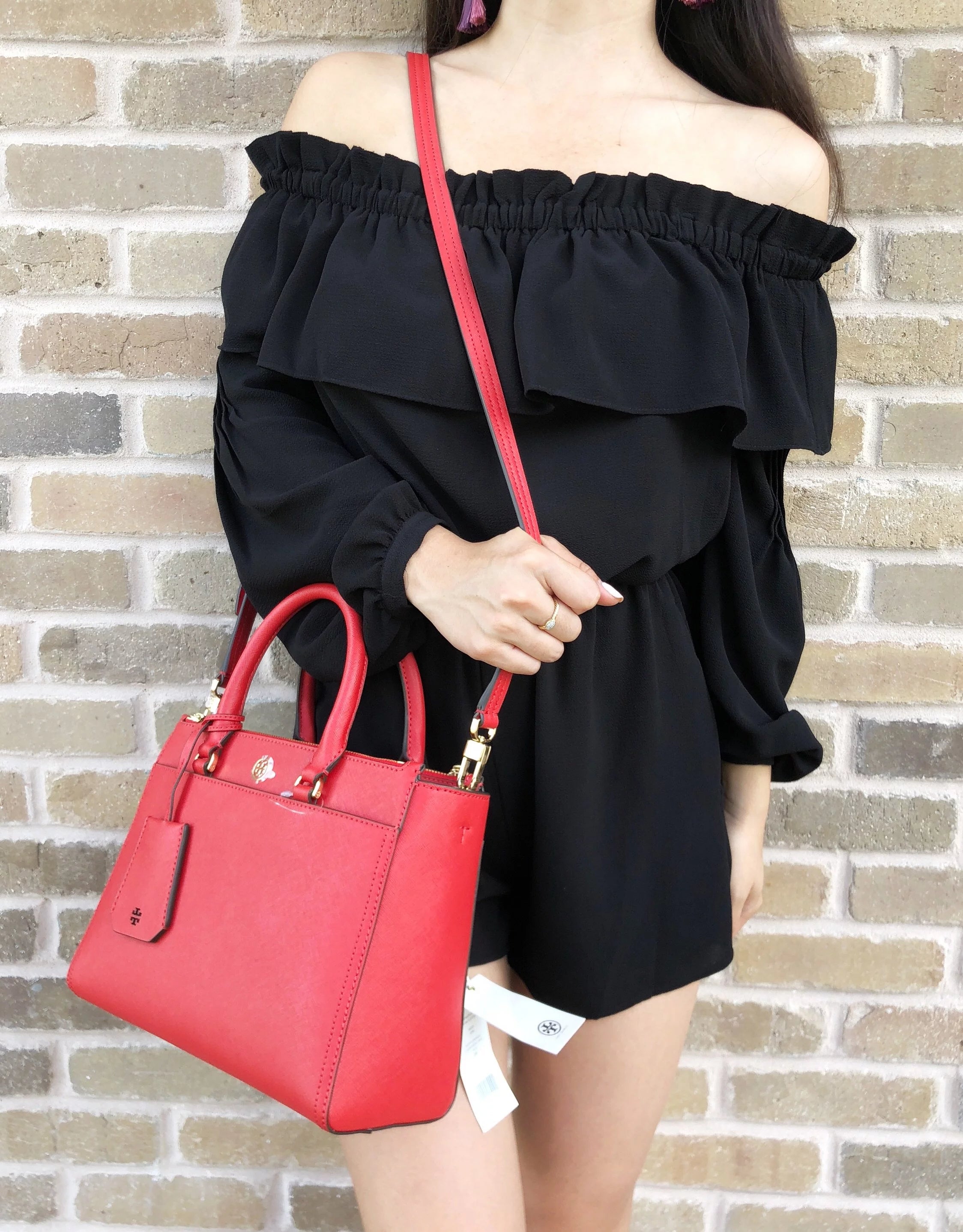 Small Double Zip Tote Satchel Crossbody Bag O3994