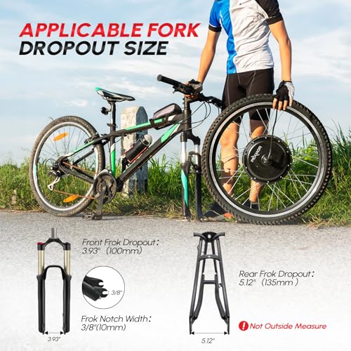 Electric Bike Conversion Kit 48V 1000W 26 Inch Fat Front Wheel C62985