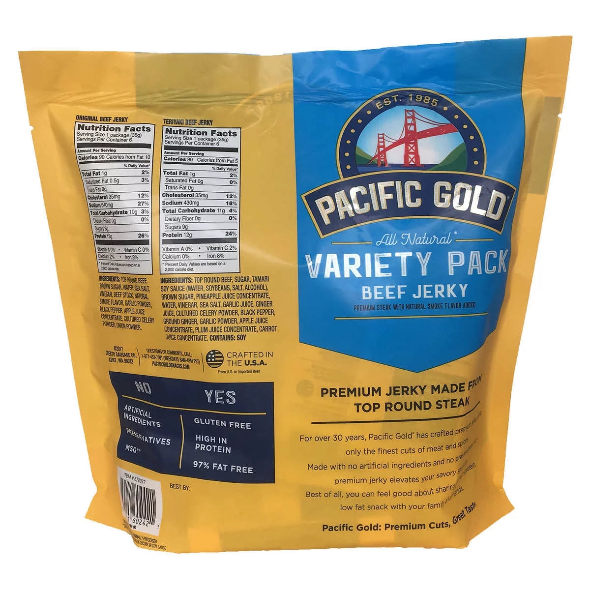 Beef Jerky Variety Pack 15 oz 12-count S846