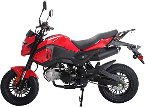125cc Motorcycle Dirt Bike Street Gas Bike, Red M79393