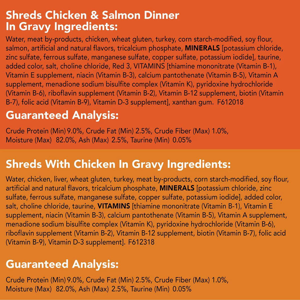 Wet Cat Food Variety Pack, Chicken Tuna Salmon in Gravy, 5.5 oz Can, Pack of 32 P78832