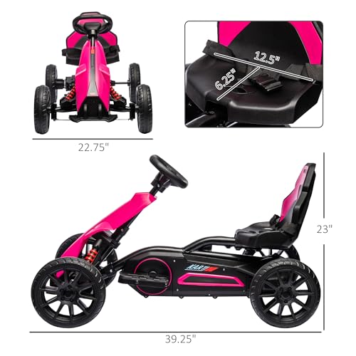 12V Electric Go Kart for Kids, Ride-On Toy with Adjustable Speed W1614