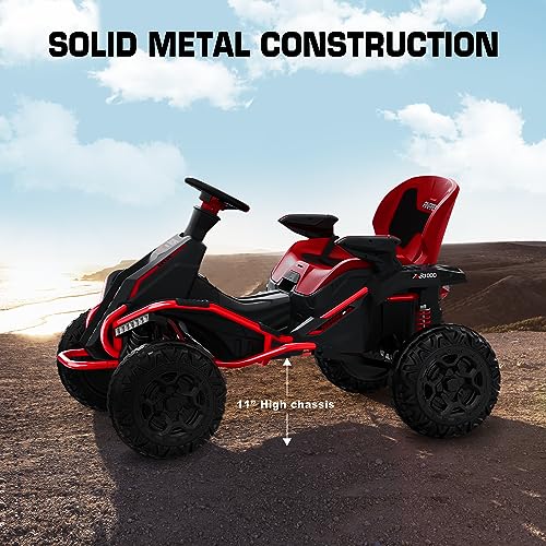 24V 4x4 Ride On Toy for Big Kids, 4x200W Motors, 5MPH, Parent Remote, Wide Seat, Green X884766