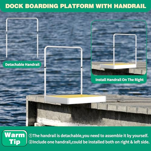 Foldable Dock Boarding Platform with Handrail K17625