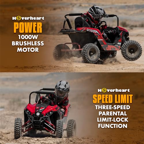 UTV Ride on Car, 48V Electric Vehicle with Shock Absorbers and Disc Brake G4583