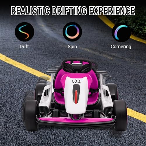 Electric Drift Kart for Kids, 2x200W Motor, 7AH Battery, Ages 6+ S301