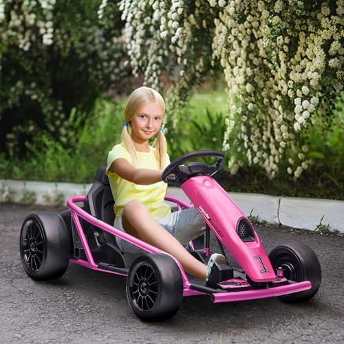 Electric Go Kart Drifting Ride On Toy for Kids 8-12, White C609