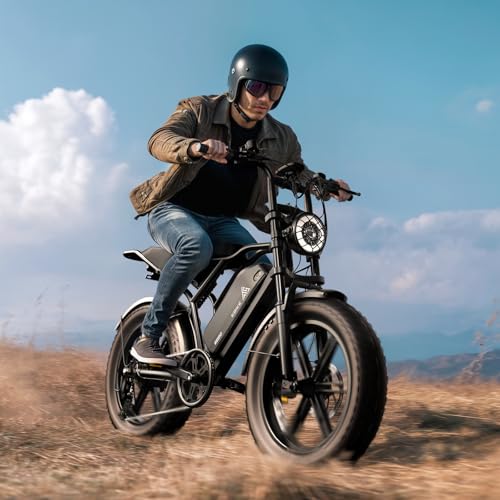 Electric Bike for Adults, 1500W Peak Brushless Motor, 28 MPH, Fat Tire, 48V Removable Battery S504