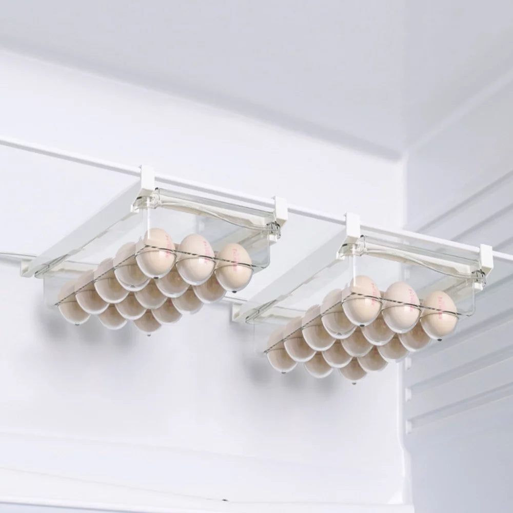Transparent Refrigerator Egg Tray with Handle, Vegetable Storage Box F36791