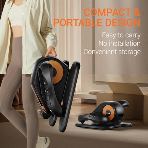 Under Desk Elliptical Machine, Portable Seated Leg Exerciser with Remote Z85620
