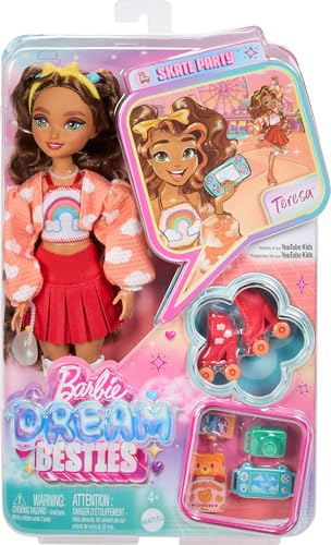 Renee Posable Roller Skating Fashion Doll with Black Hair and Accessories E10644