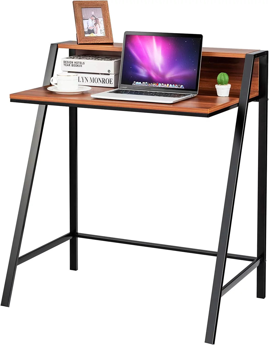 Compact Home Office Desk with Sturdy Frame for Small Spaces F519655
