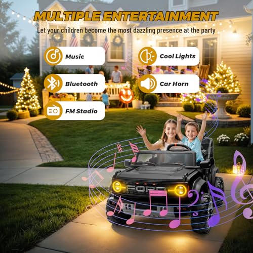 2 Seater Ride On Car for Kids, 24v Electric Truck with Remote Control, Blue V213