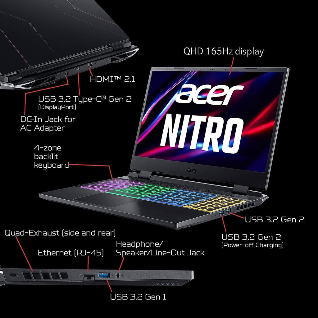 Gaming Laptop, 15.6" 165 Hz IPS Display, AMD Ryzen 7, RTX 3070 Ti, 16GB RAM, 1TB SSD N197479