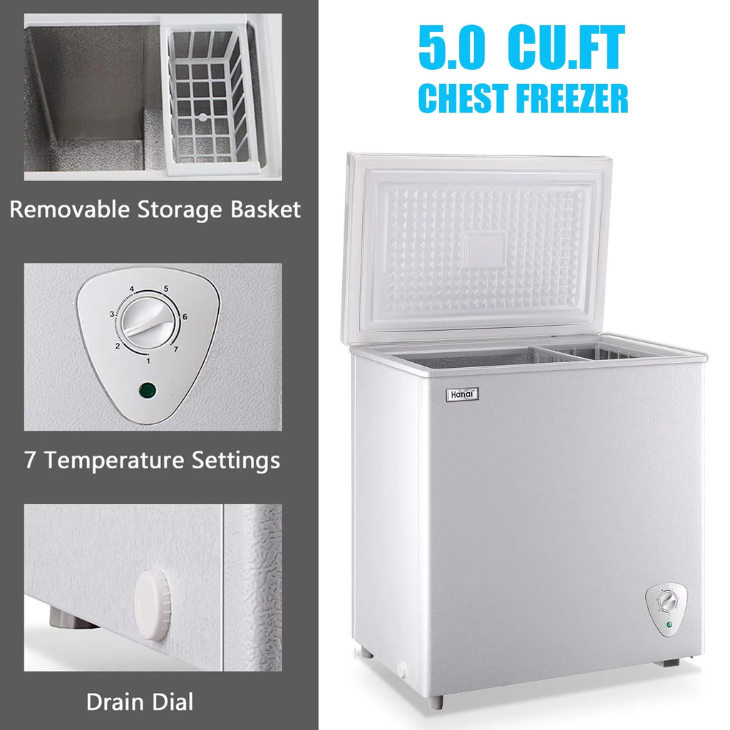 Chest Freezer, 5 Cu.ft, White Y358041