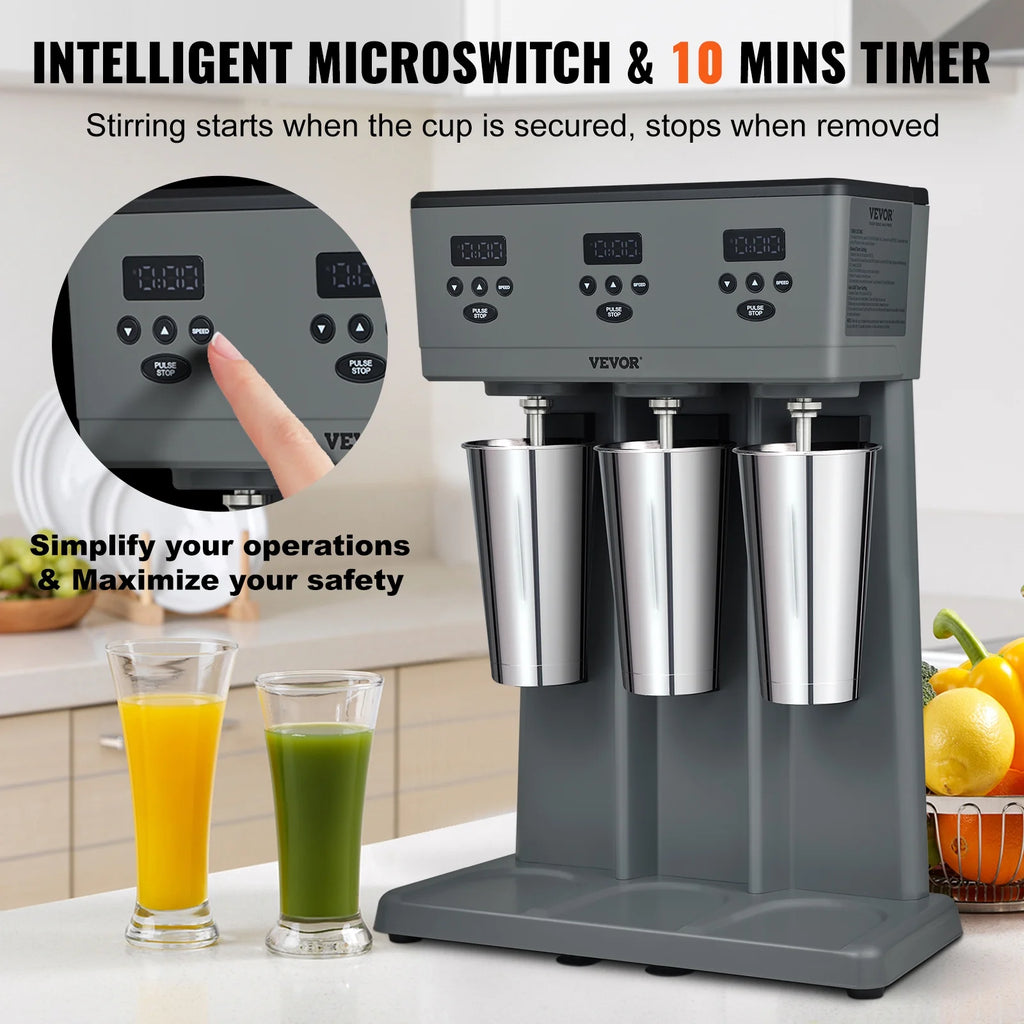 Stainless Steel Electric Milkshake Maker Blender with LED V87059