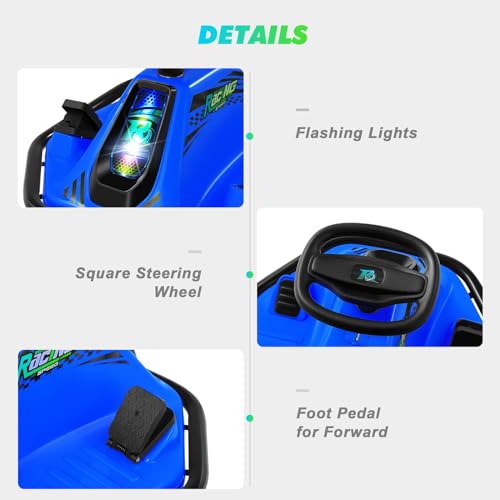 24V Electric Drifting Go Kart for Kids with Rotating Wheels, Pink D311017